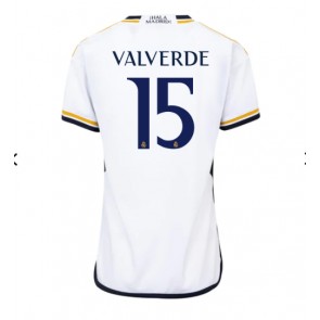 Real Madrid Federico Valverde #15 Dámské Domácí Dres 2023-24 Krátký Rukáv